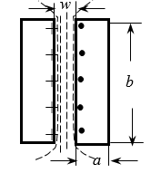 两反向电流导体电流分布