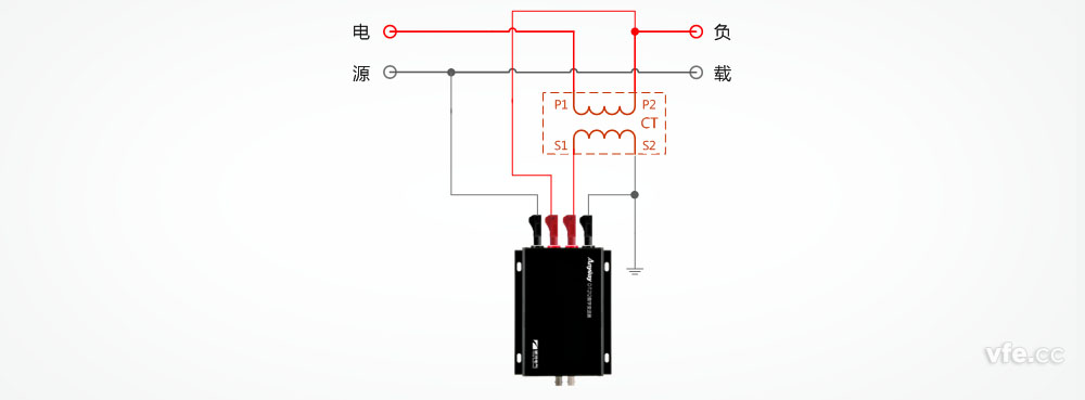 DT212数字变送器与电流互感器接线