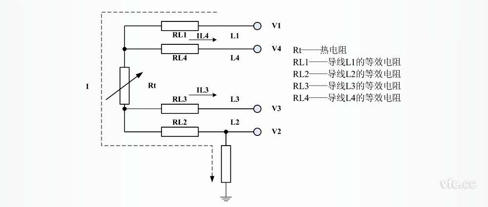 热电阻四线制引线方式