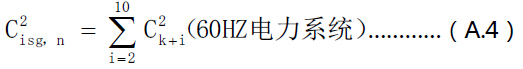 60Hz电力系统间谐波中心子群有效值计算公式