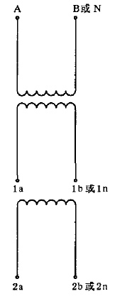 有两个二次绕组的单相电压互感器