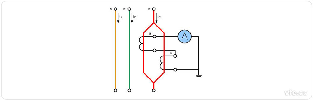 电流互感器原边并联、副边串联接线图