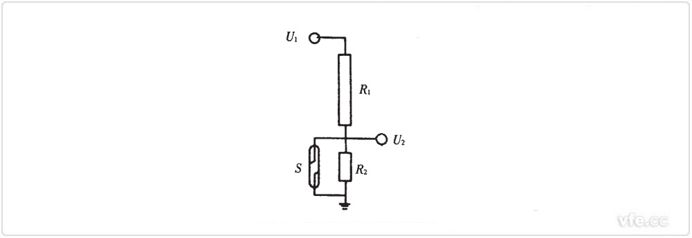 电阻分压式电压传感器原理图