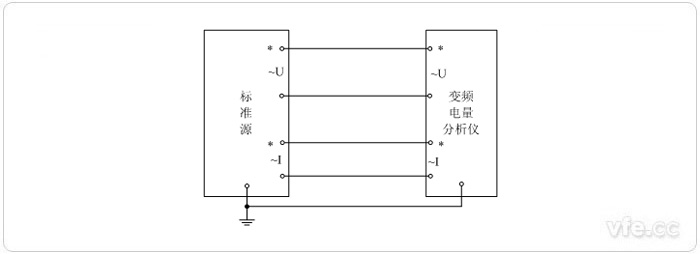 单相功率标准源法校准接线图