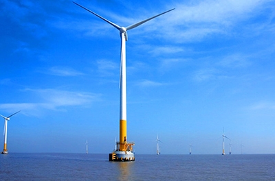 我公司建设的国内首个大功率海上风力发电机试验站交付使用